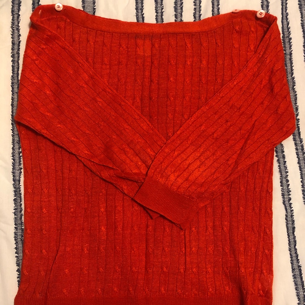 J. Crew Linen Cable knit Sweater